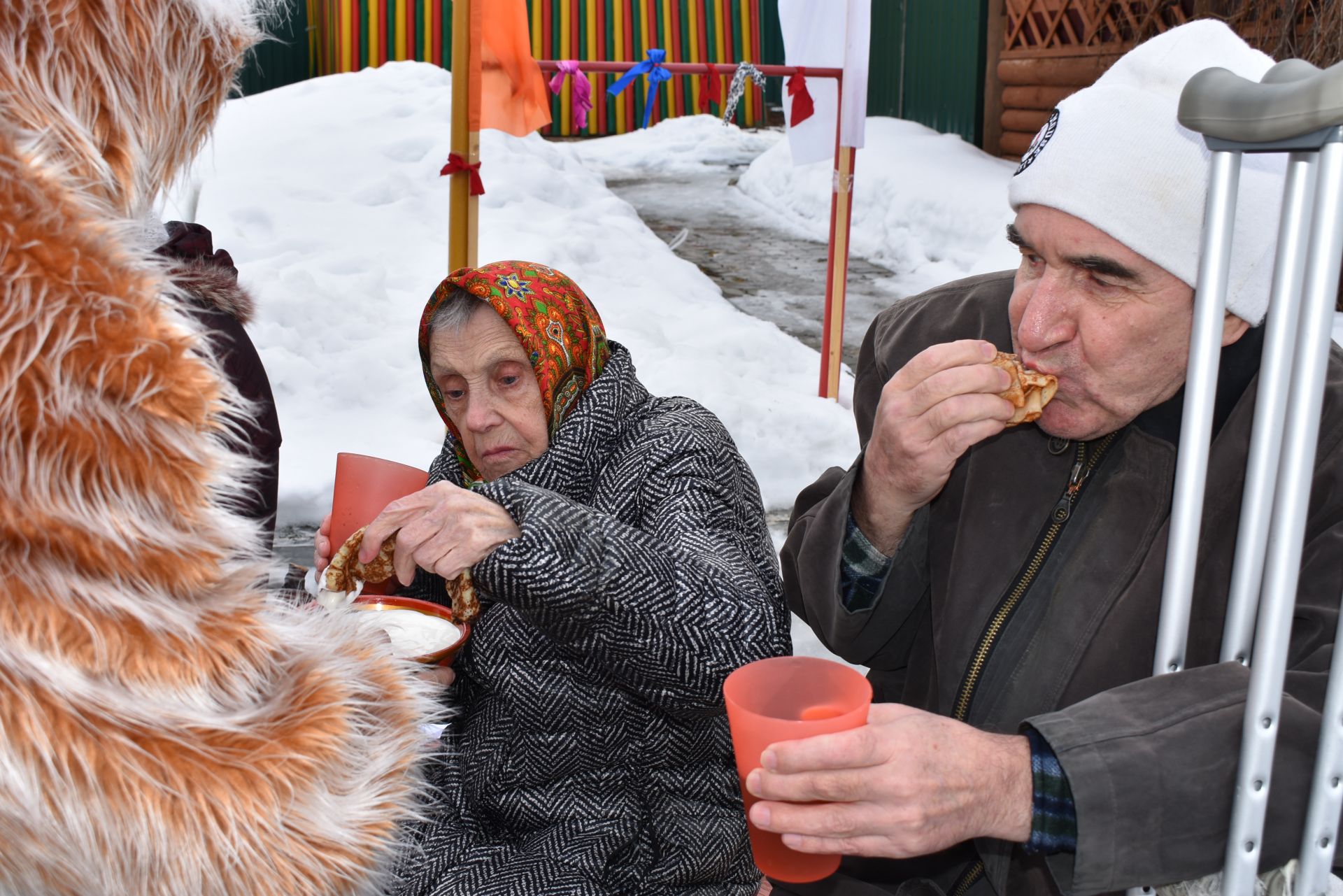 В Верхнеуслонском интернате для престарелых и инвалидов зиму проводили (Фоторепортаж)