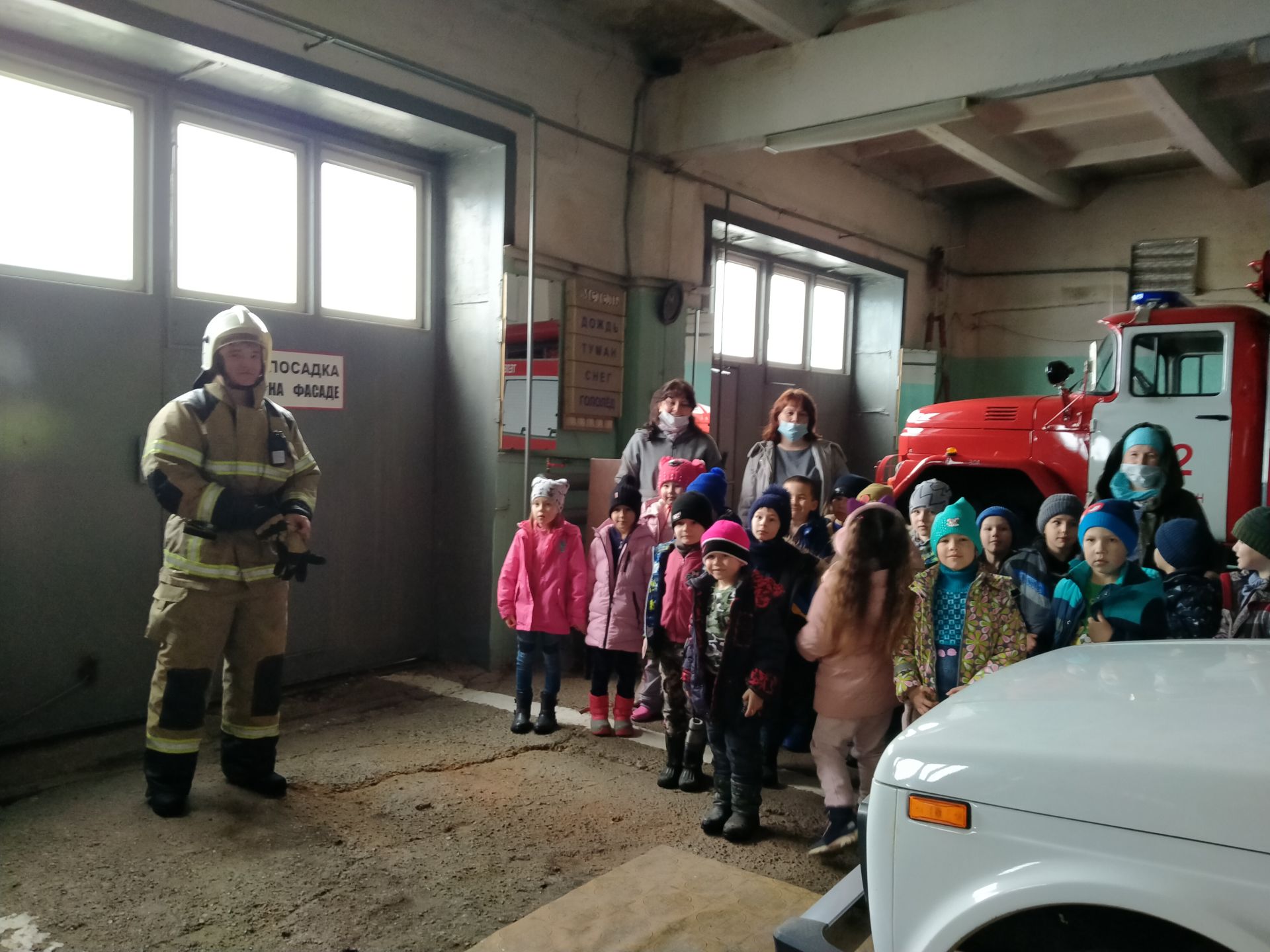 Воспитанники Верхнеуслонского детского сада «Солнышко» посетили пожарную часть