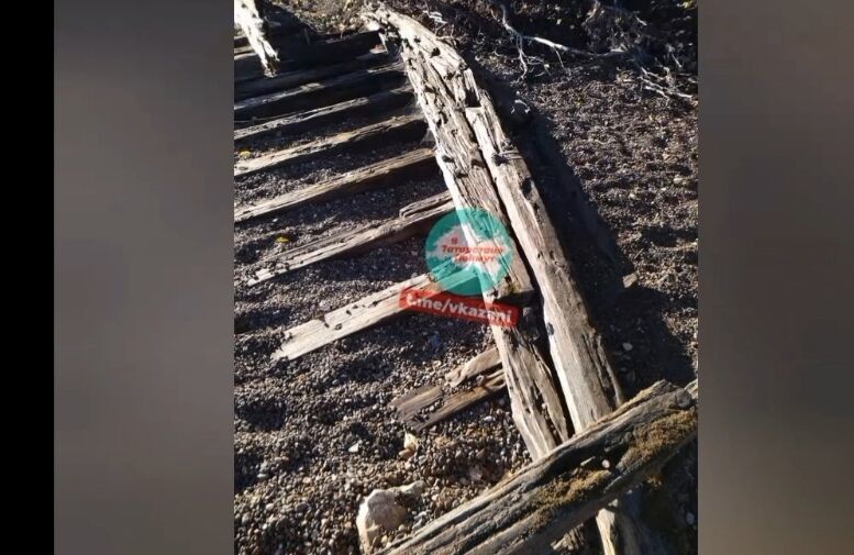 У деревни Гребени Верхнеуслонского района обнаружены останки судов