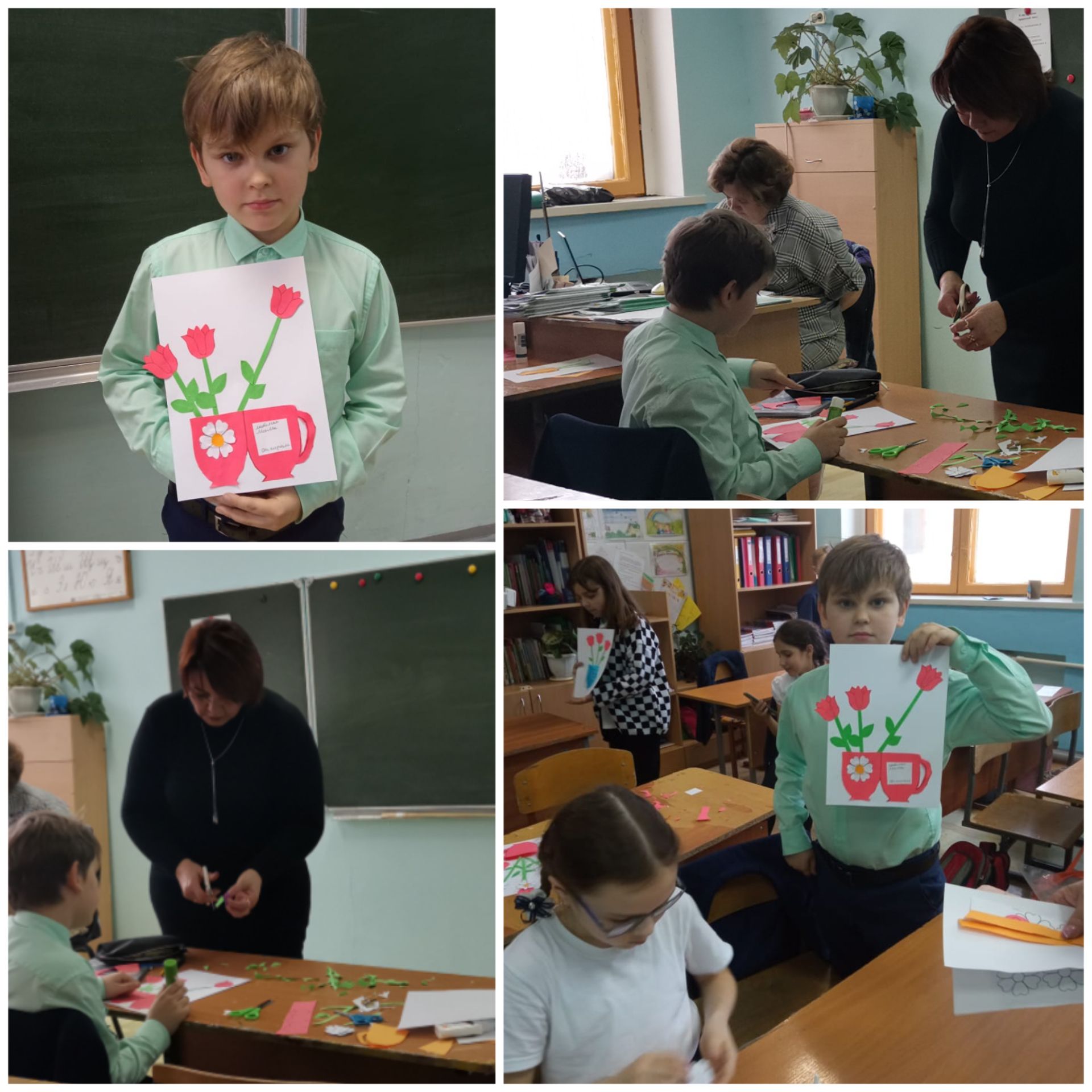 Коргузинские школьники подготовили для мам подарки своими руками