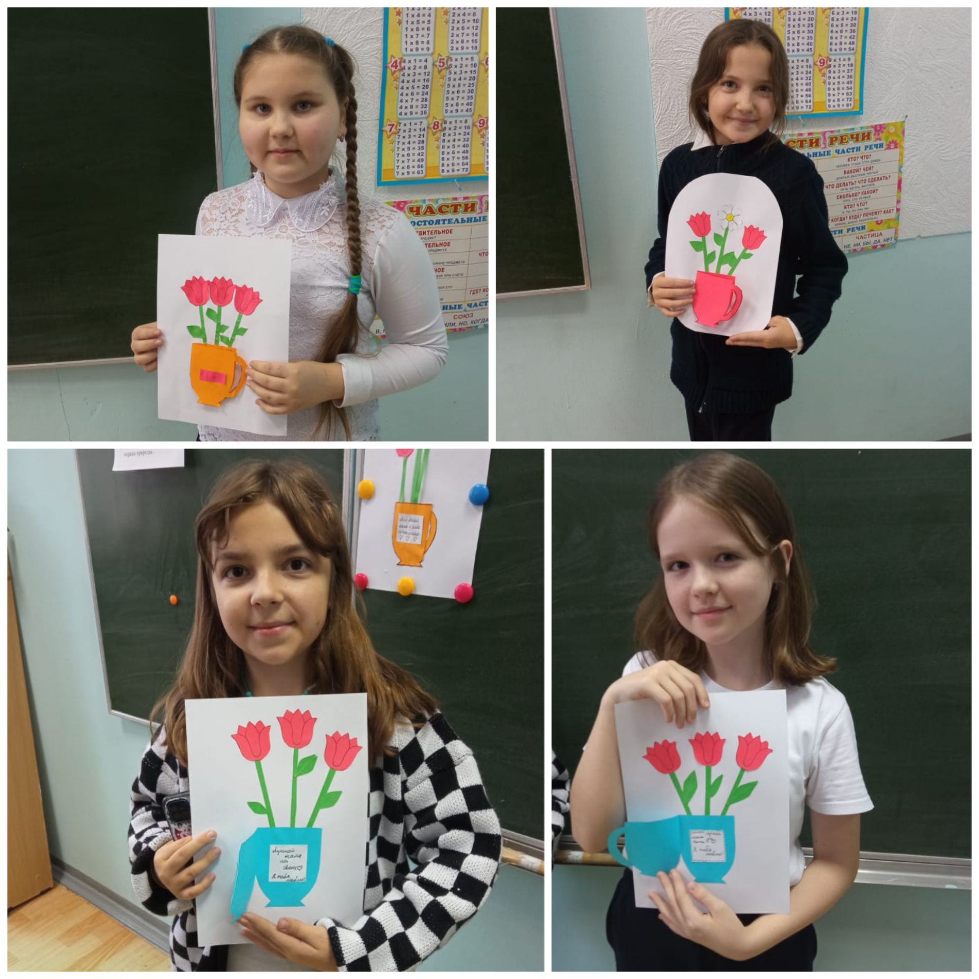 Коргузинские школьники подготовили для мам подарки своими руками