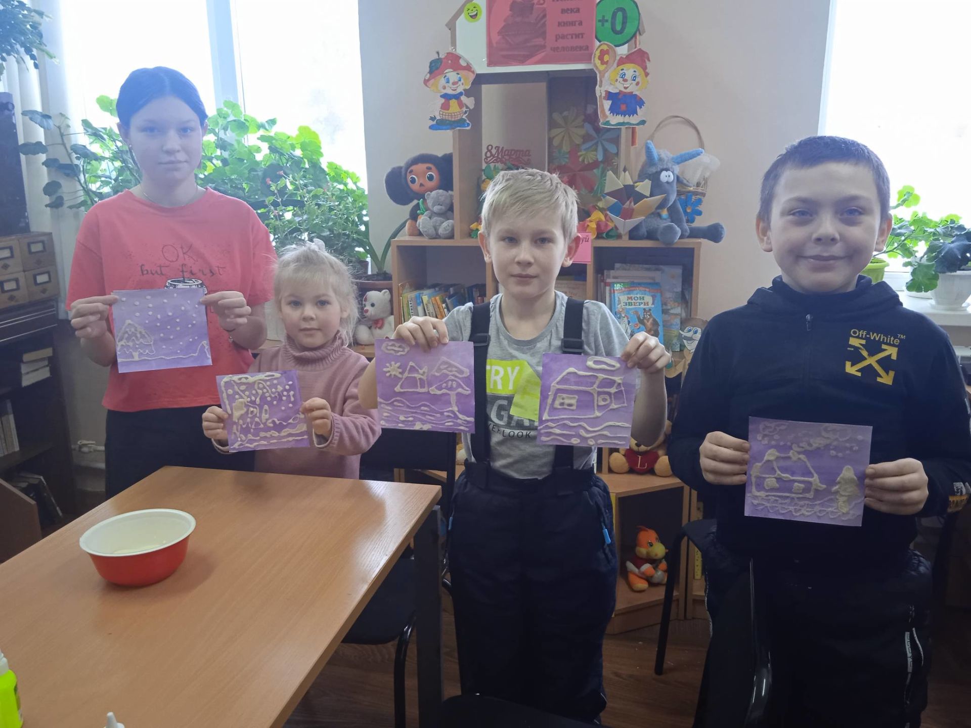 Маматкозинские ребята познакомились с нетрадиционной техникой рисования