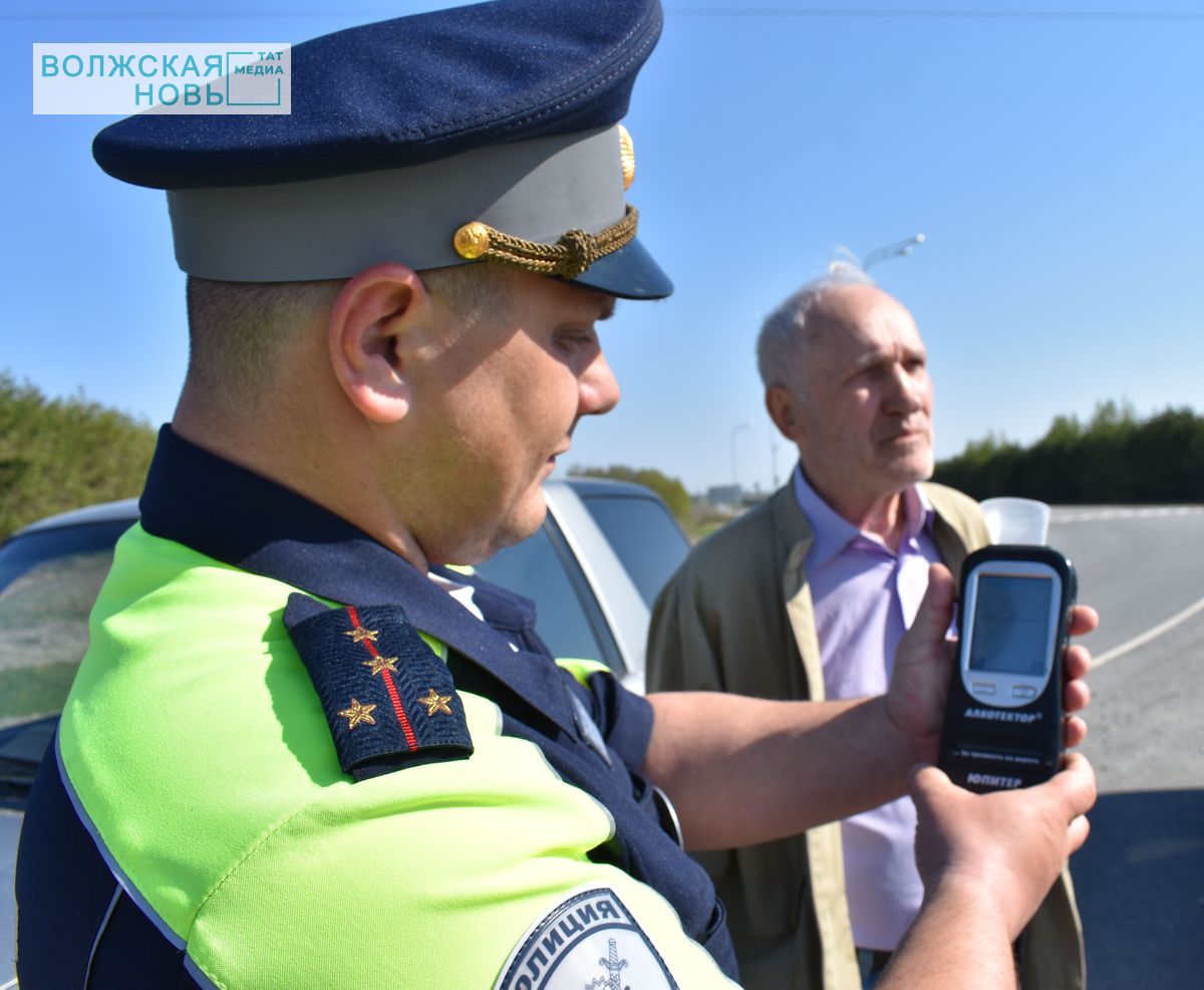 В Татарстане на трассе Госавтоинспекция провела акцию «Я за трезвое вождение»