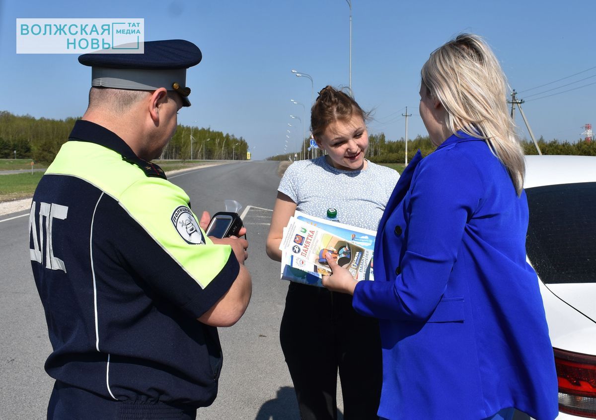 В Татарстане на трассе Госавтоинспекция провела акцию «Я за трезвое вождение»