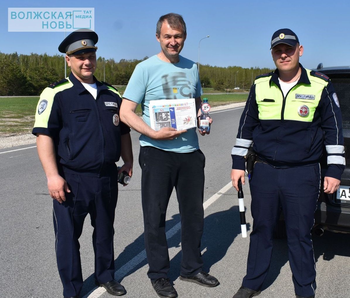 В Татарстане на трассе Госавтоинспекция провела акцию «Я за трезвое вождение»