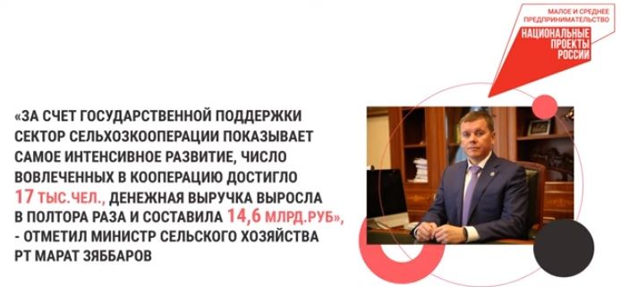 Татарстан по нацпроекту планирует вовлечь в сельхозкооперацию 2300 новых членов