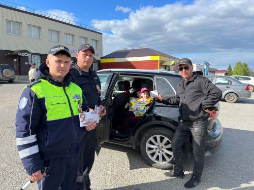 Автоинспекторы в Татарстане поздравили водителей с наступающим Днем Победы