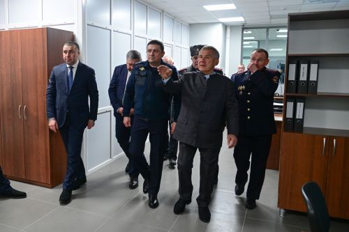 Раис Татарстана принял участие в открытии здания полиции в Верхнем Услоне