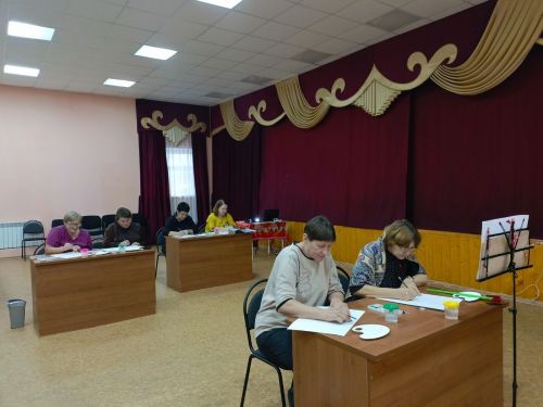 Мастер-класс по рисованию Троицкого храма в Кильдеевском ДК