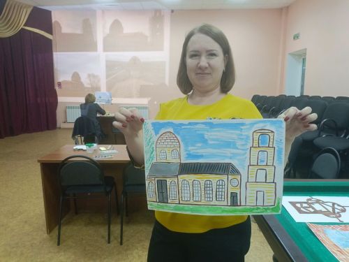 Мастер-класс по рисованию Троицкого храма в Кильдеевском ДК