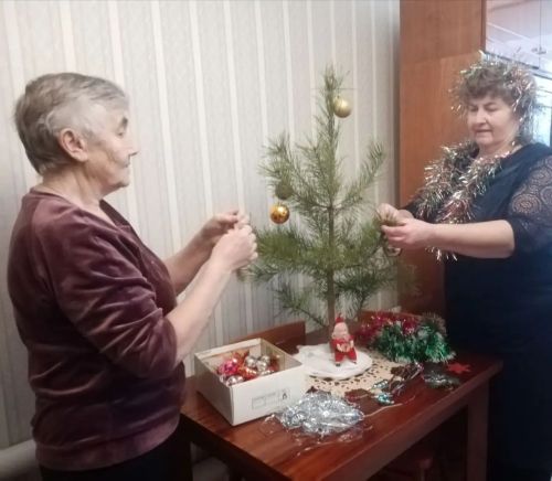 Соцработники принесли новогоднее настроение пожилым людям на дом