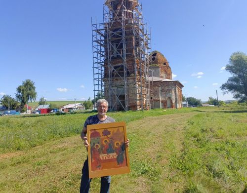 Художник Анатолий Крылов подарил Кильдеевскому храму уникальную икону