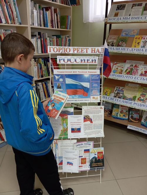 Выставка ко Дню флага России открылась в районной детской библиотеке