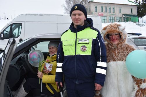 В Верхнем Услоне мартовский кот поздравил автоледи с 8 Марта