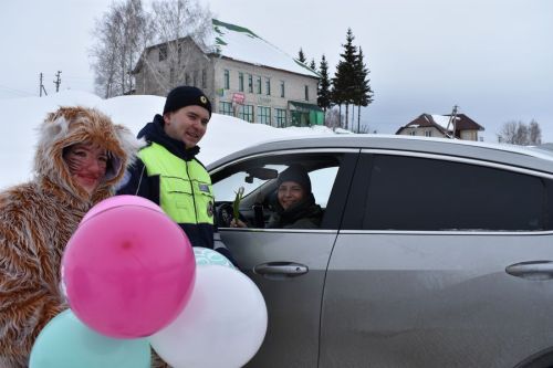 В Верхнем Услоне мартовский кот поздравил автоледи с 8 Марта