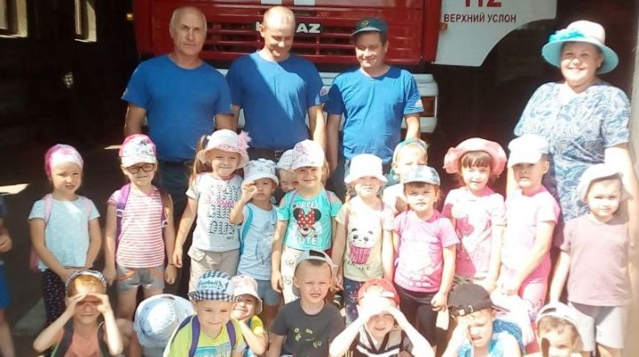Воспитанники Верхнеуслонского детского сада "Радуга" побывали с экскурсией в пожарной части