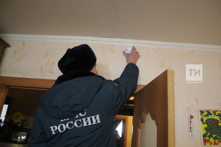 В Татарстане продолжается акция по установке пожарных извещателей