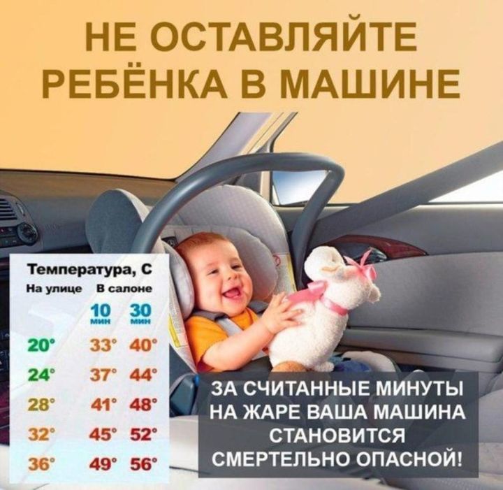 Оставив ребенка в машине «на минуточку», вы рискуете его жизнью