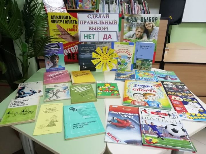 В Верхнеуслонской детской библиотеке подготовили выставку «Сделай правильный выбор!»