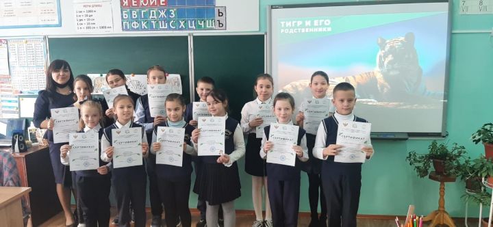 Сертификатами участников Всероссийского урока наградили юных верхнеуслонцев