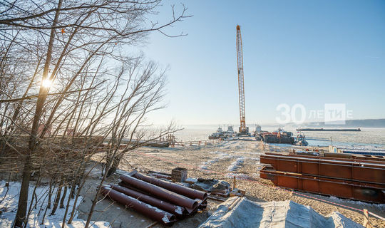 В Татарстане ведутся строительные работы на восьмом этапе М-12 с мостом через Волгу