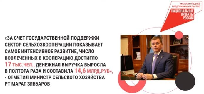 Татарстан по нацпроекту планирует вовлечь в сельхозкооперацию 2300 новых членов