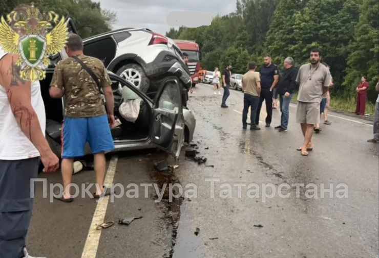 Место дорожной трагедии на Ульяновской трассе