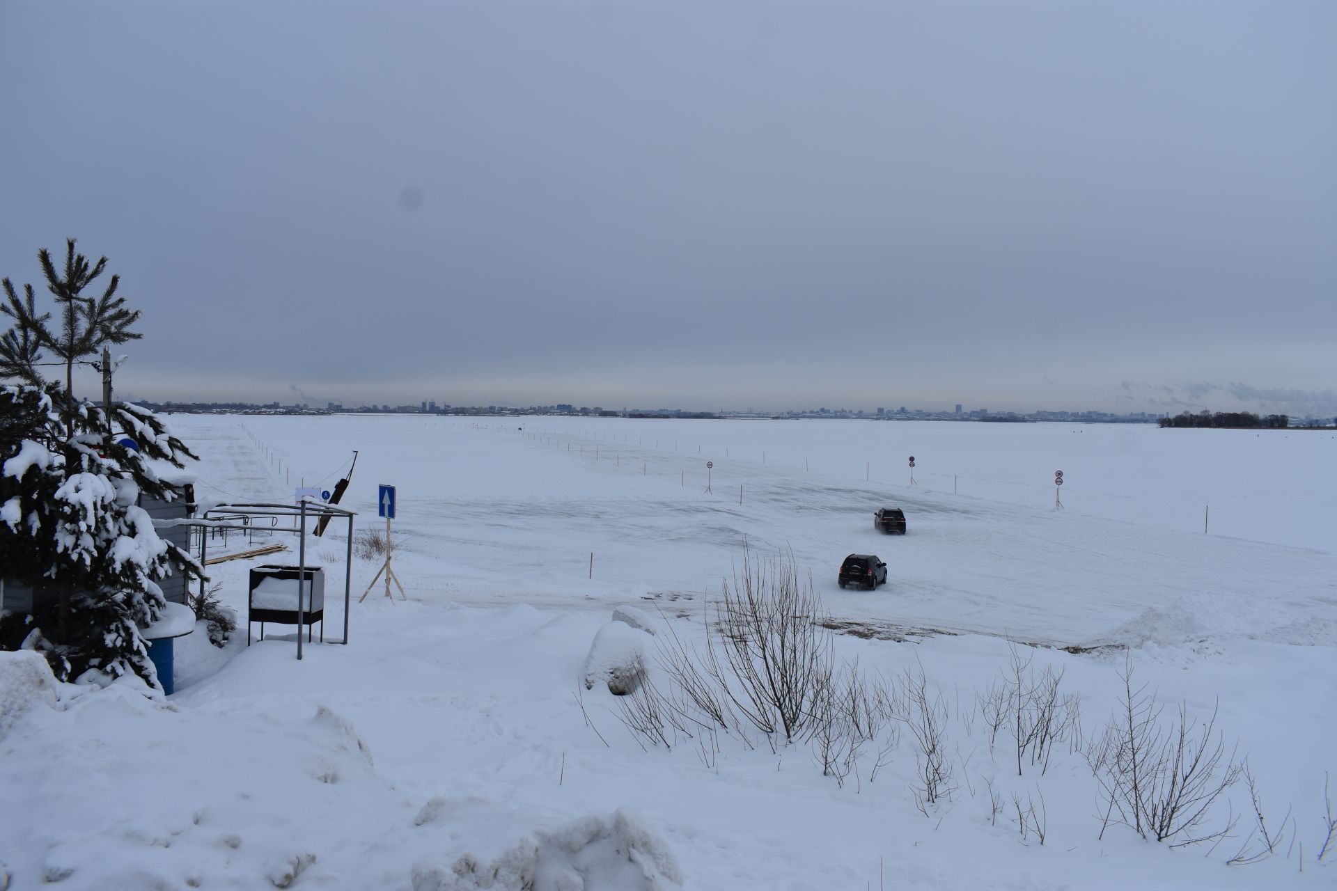 В Татарстане открыли ледовую переправу Верхний Услон - Аракчино