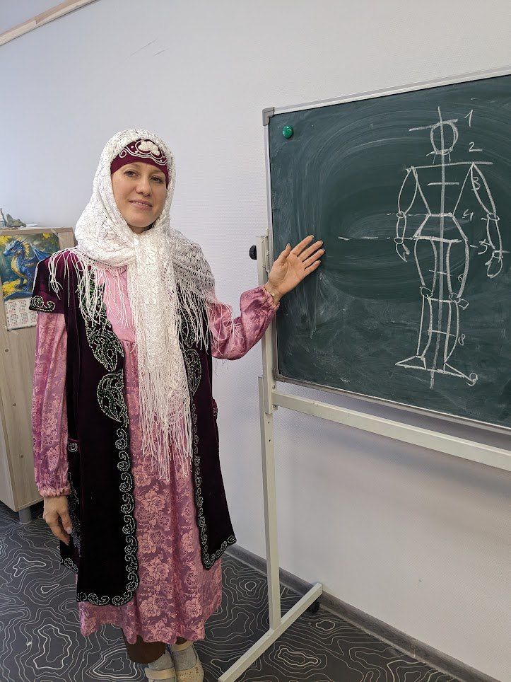 Юные художники Иннополиса изучают татарский национальный костюм