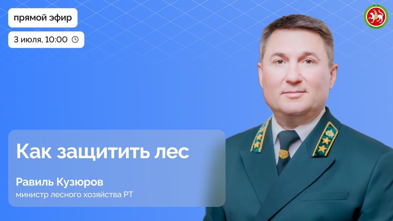 Министр лесного хозяйства РТ ответит на вопросы жителей в прямом эфире