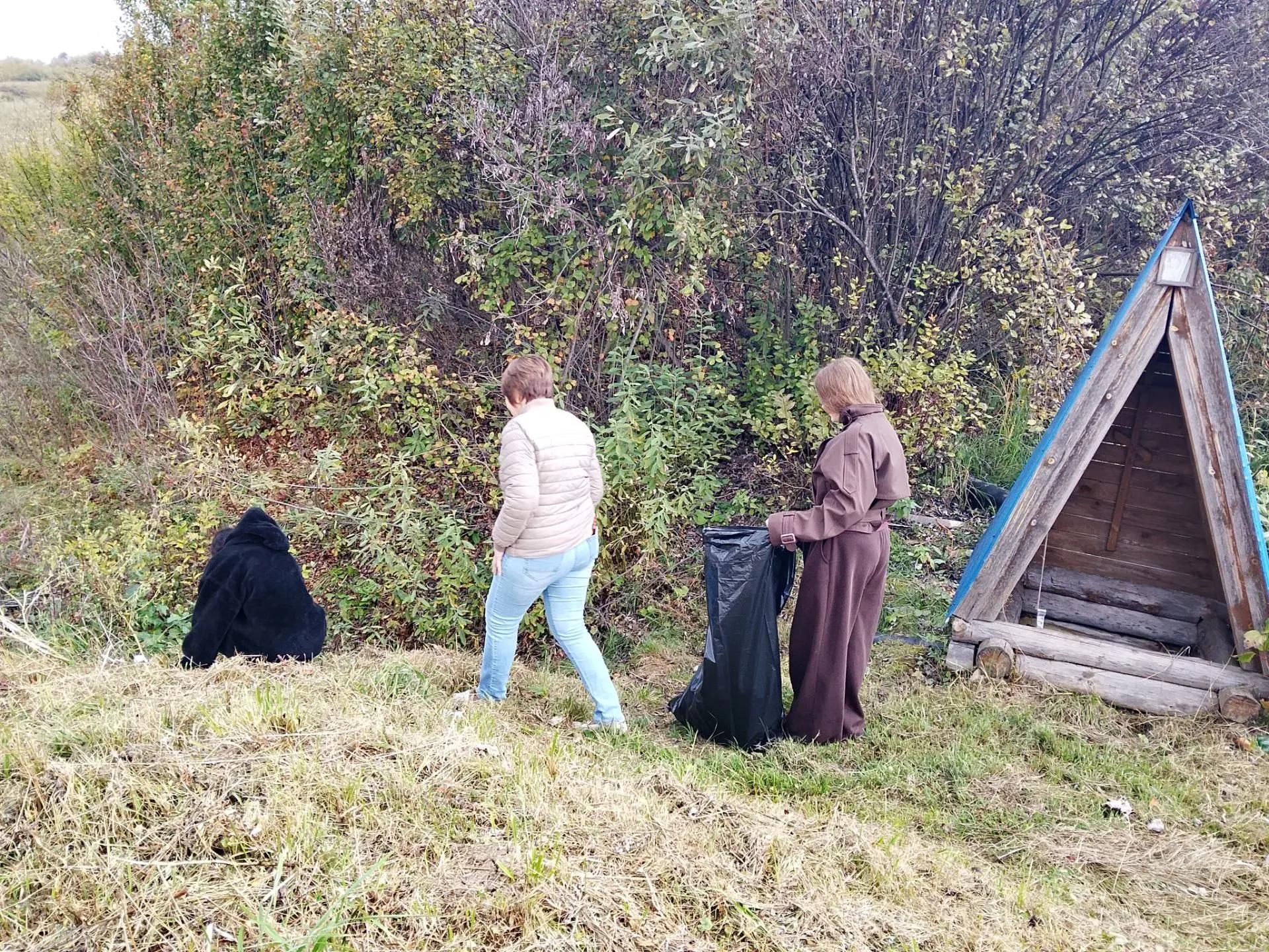 Кураловские школьники благоустроили родник и высадили 23 дерева