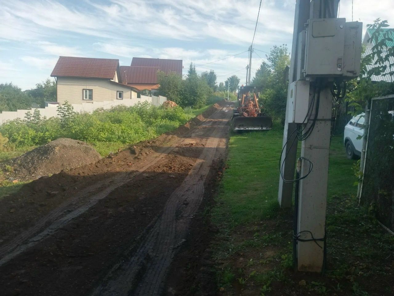 В Шеланге стартовало строительство дорог на двух улицах