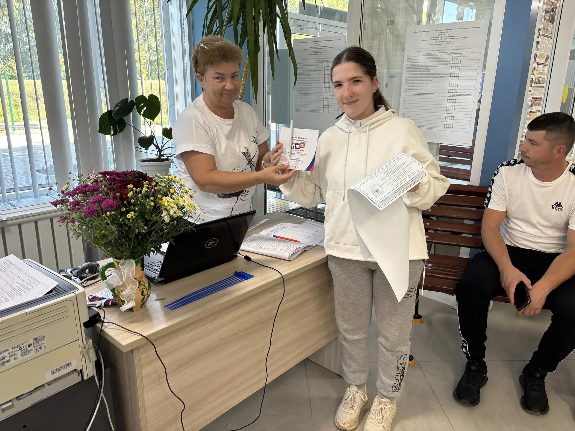 Студентка из Верхнего Услона впервые проголосовала на выборах