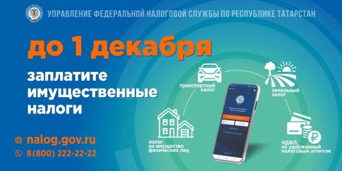 До 1 декабря жители Татарстана должны оплатить более 9 млрд рублей по налогам