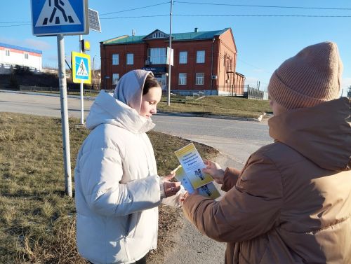 Сотрудники Детской библиотеки раздали памятки о безопасности дорожного движения