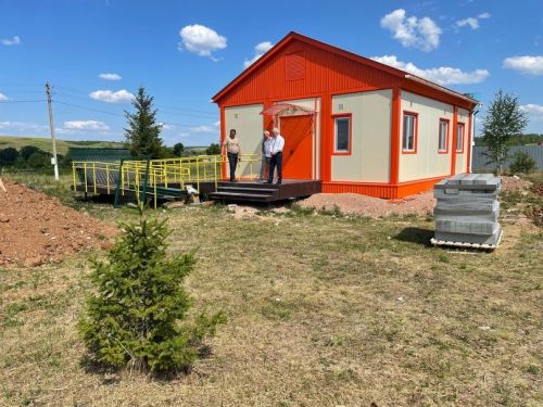 Строительство модульного фельдшерско-акушерского пункта в Маматкозине в самом разгаре