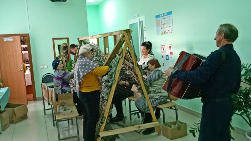 Военные песни исполняли волонтеры в Кильдеевском Доме культуры