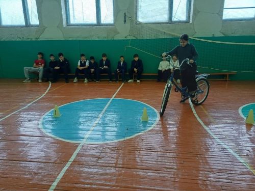 Юные инспекторы движения в Татарско-Бурнашевской школе тренируют веловождение