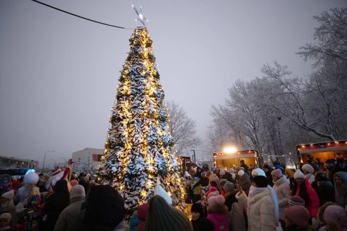 В Иннополисе зажгли огни на главной новогодней елке города