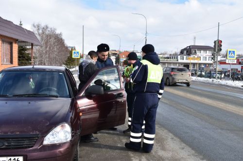 В Верхнем Услоне и Иннополисе девушек с 8 марта поздравлял Чебурашка