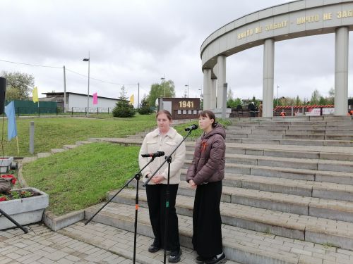 Библиотекари провели в Парке Героев акцию «Голос Победы» 9 Мая