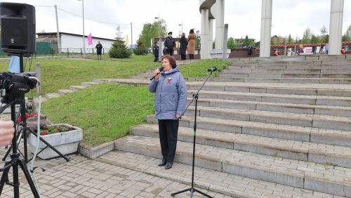Библиотекари провели в Парке Героев акцию «Голос Победы» 9 Мая