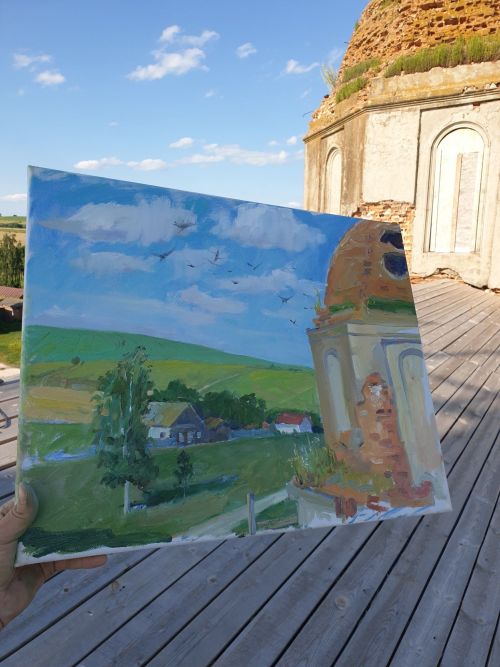 Казанские художники запечатлели Кильдеево на пленэре
