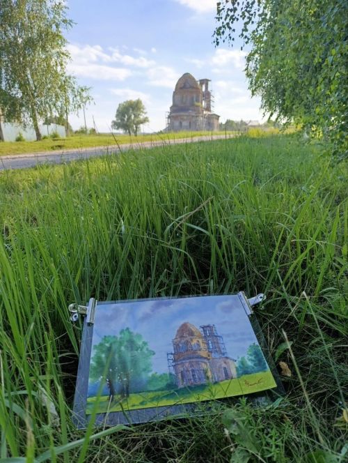 Казанские художники запечатлели Кильдеево на пленэре