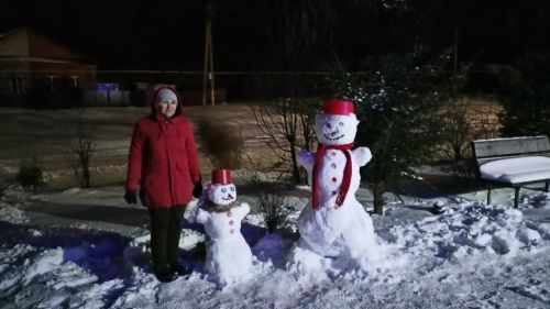 Жители Кильдеева отметили День Снеговика зимней акцией
