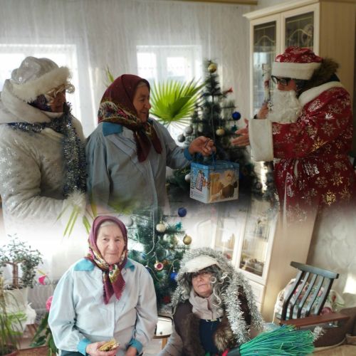 Новогоднюю акцию для жителей провели работники Ямбулатовского СДК