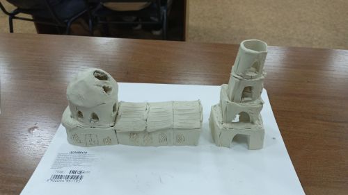 Мастер-класс по лепке макета храма прошёл в Кильдеевском СДК
