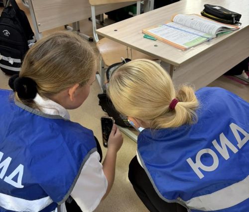 Отряд ЮИД проверил у гимназистов наличие светоотражателей