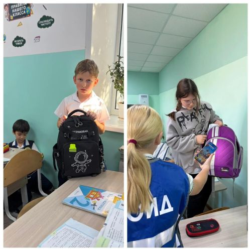 Отряд ЮИД проверил у гимназистов наличие светоотражателей