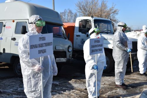 В Верхнеуслонском районе прошли учения по недопущению распространения инфекции